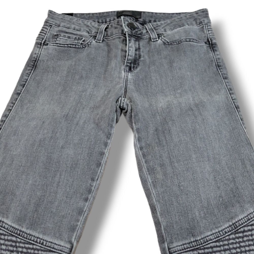 VINCE Jeans Size 25 W27" x L32" Vince 5 Pocket Moto Jeans Skinny Jeans Ankle Zip - Picture 4 of 7